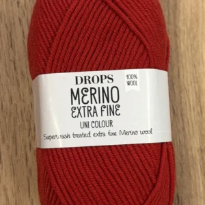 DROPS Merino Extra Fine uni colour, 11 красный