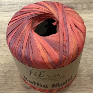 FIBRA NATURA Raffia Multi 117-02, красный