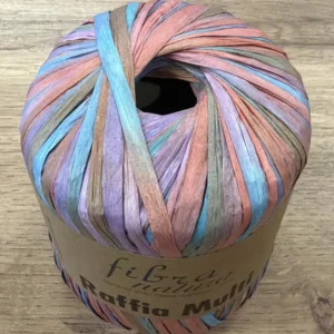 FIBRA NATURA Raffia Multi 117-10, пестрая лента