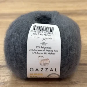 GAZZAL, Super Kid Mohair (64433), графитовый