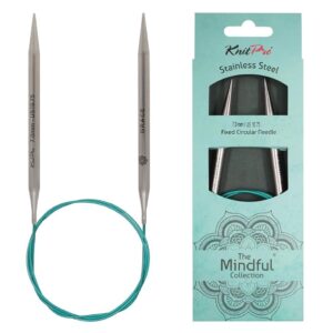 Круговые спицы KnitPro "Mindful" 80см, нерж. сталь 7,0 мм