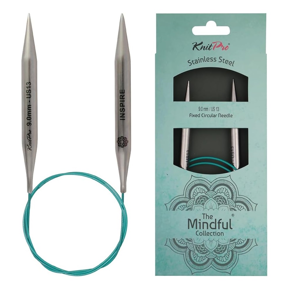 Круговые спицы KnitPro "Mindful" 80см, нерж. сталь 9,0 мм