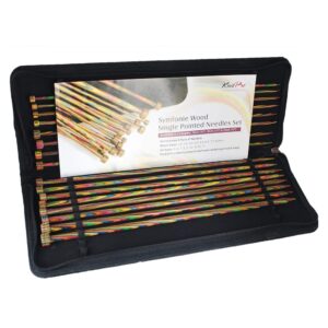 Прямые деревянные спицы KnitPro Symphonie Wood 35 см, премиальный набор