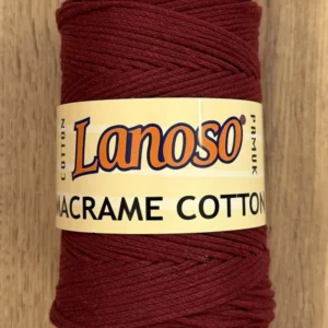 LANOSO, MACRAME COTTON (957), бордовый