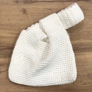 Сумочка "Мешок", полиэфирный шнур, белая