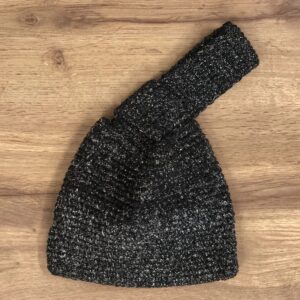 Сумочка "Мешок", лента с люрексом, чёрная