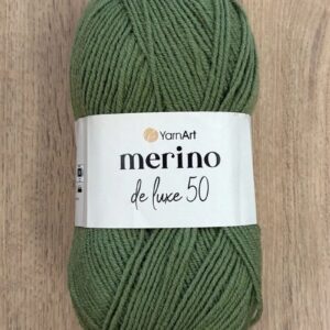 YARN ART, MERINO DE LUXE 50 (098), зеленый