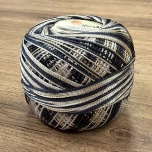 YARN ART, TULIP (476), мелланж бело-черно-бежевый