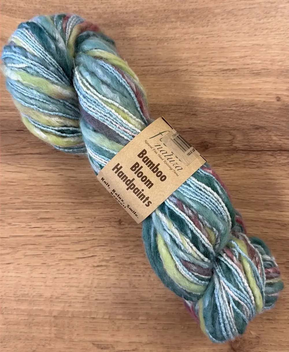 FIBRA NATURA Bamboo Bloom Handpaints 305, бирюза