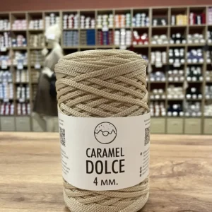 ПРЯЖА ЦЕНТР, Dolce 4мм, Крем-брюле 8504
