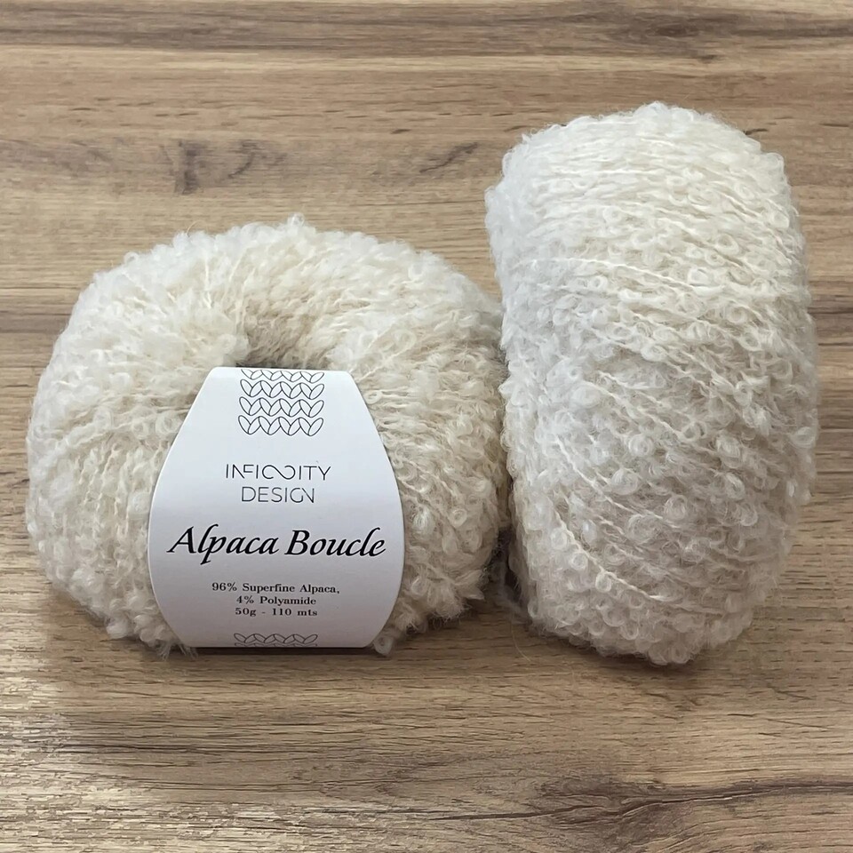 INFINITY, ALPACA BOUCLE (1012), белый — изображение 2