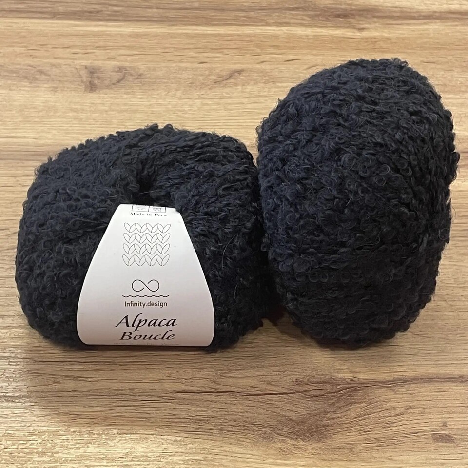INFINITY, ALPACA BOUCLE (1099), чёрный — изображение 2